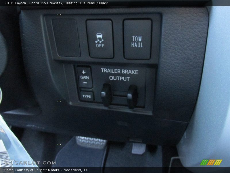 Blazing Blue Pearl / Black 2016 Toyota Tundra TSS CrewMax