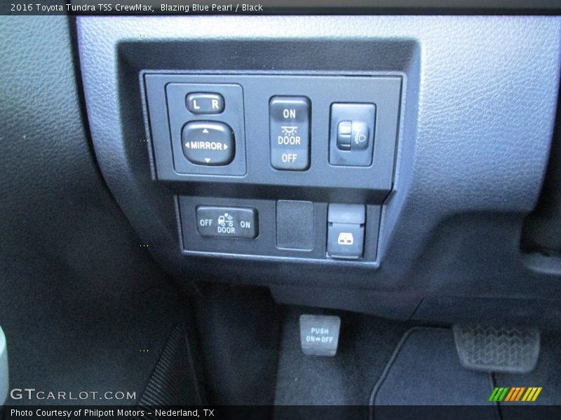 Blazing Blue Pearl / Black 2016 Toyota Tundra TSS CrewMax