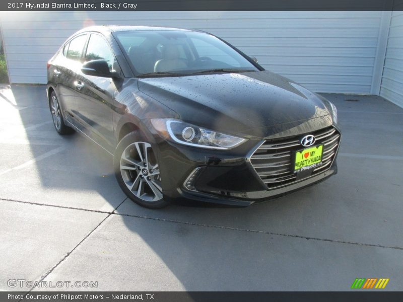 Black / Gray 2017 Hyundai Elantra Limited
