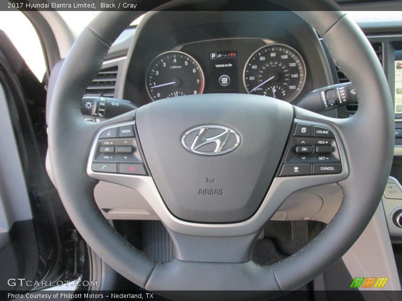 Black / Gray 2017 Hyundai Elantra Limited