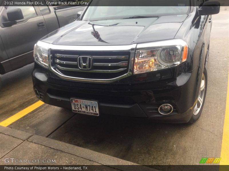 Crystal Black Pearl / Gray 2012 Honda Pilot EX-L