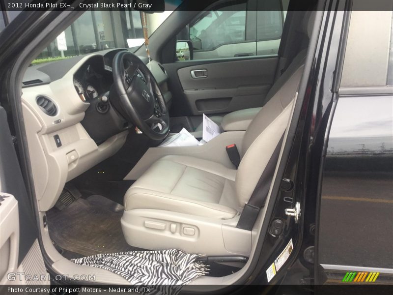 Crystal Black Pearl / Gray 2012 Honda Pilot EX-L