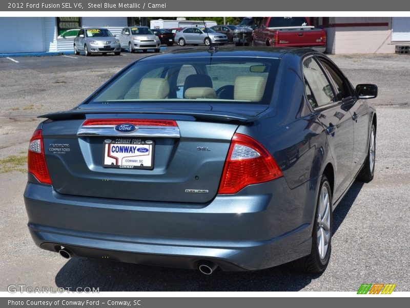 Steel Blue Metallic / Camel 2012 Ford Fusion SEL V6