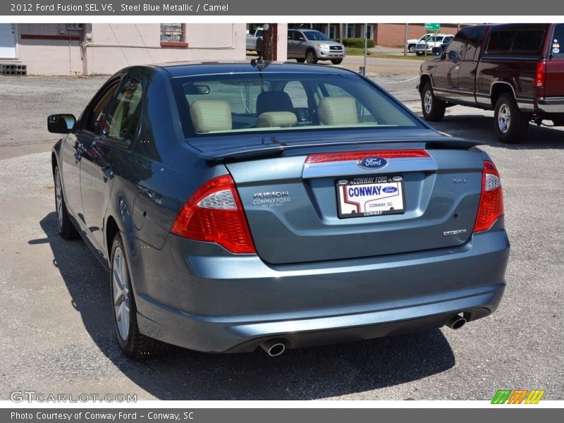 Steel Blue Metallic / Camel 2012 Ford Fusion SEL V6