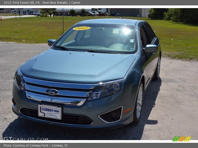 Steel Blue Metallic / Camel 2012 Ford Fusion SEL V6