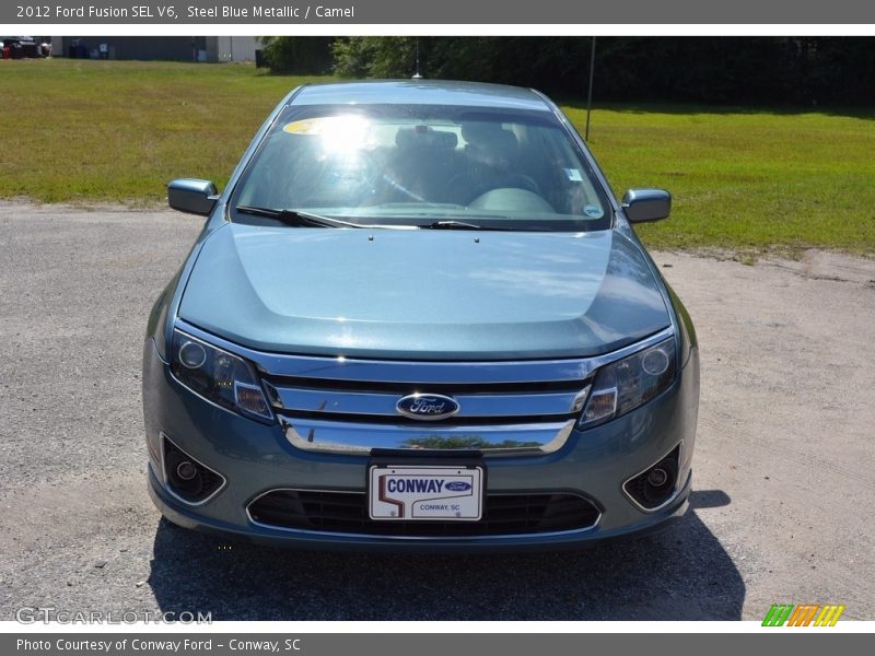 Steel Blue Metallic / Camel 2012 Ford Fusion SEL V6