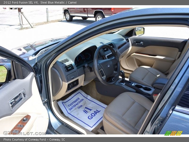 Steel Blue Metallic / Camel 2012 Ford Fusion SEL V6