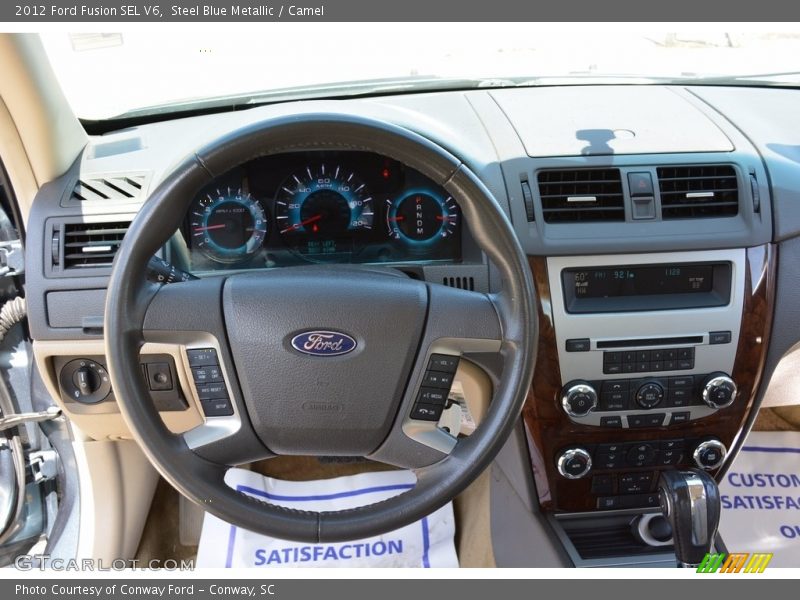 Steel Blue Metallic / Camel 2012 Ford Fusion SEL V6