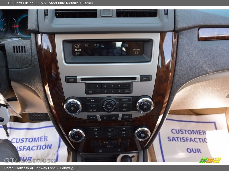 Steel Blue Metallic / Camel 2012 Ford Fusion SEL V6