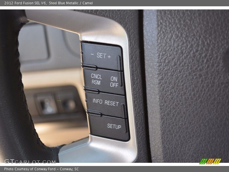 Steel Blue Metallic / Camel 2012 Ford Fusion SEL V6