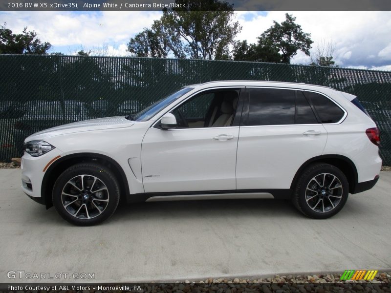 Alpine White / Canberra Beige/Black 2016 BMW X5 xDrive35i