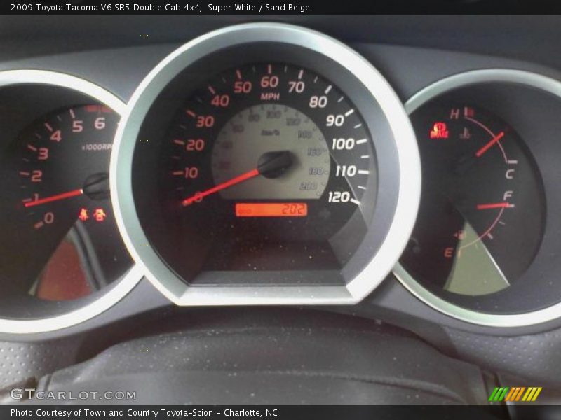 Super White / Sand Beige 2009 Toyota Tacoma V6 SR5 Double Cab 4x4