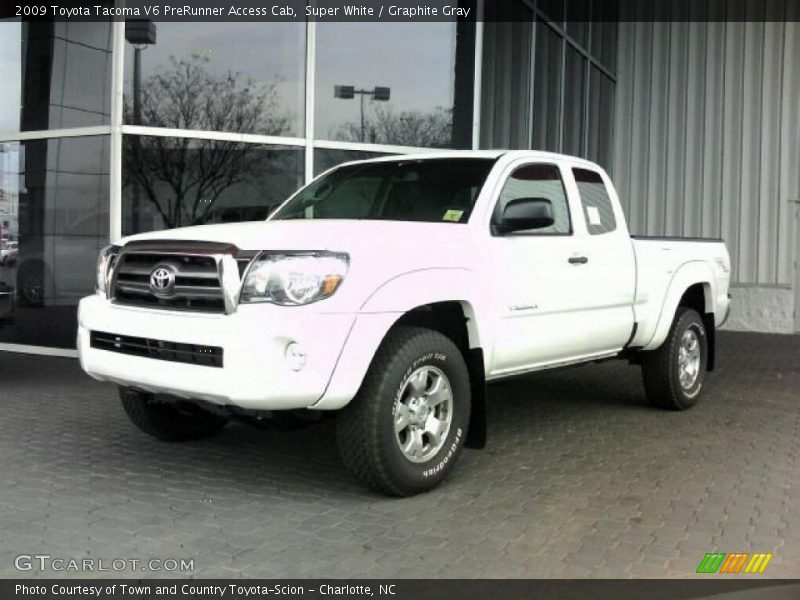 Super White / Graphite Gray 2009 Toyota Tacoma V6 PreRunner Access Cab