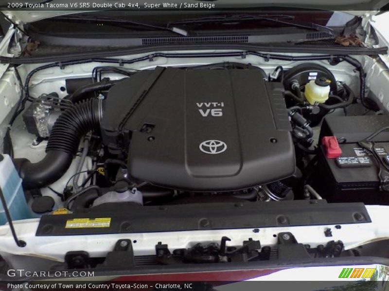 Super White / Sand Beige 2009 Toyota Tacoma V6 SR5 Double Cab 4x4