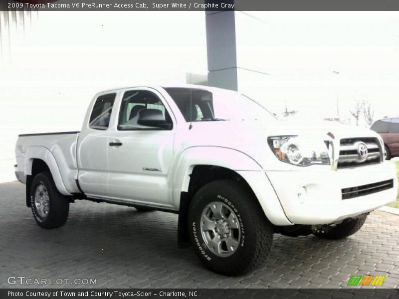 Super White / Graphite Gray 2009 Toyota Tacoma V6 PreRunner Access Cab