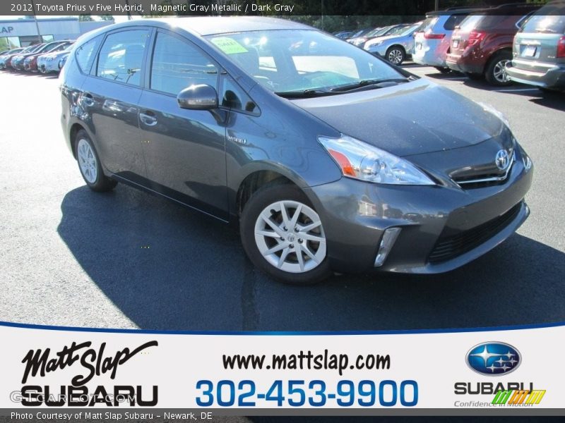 Magnetic Gray Metallic / Dark Gray 2012 Toyota Prius v Five Hybrid