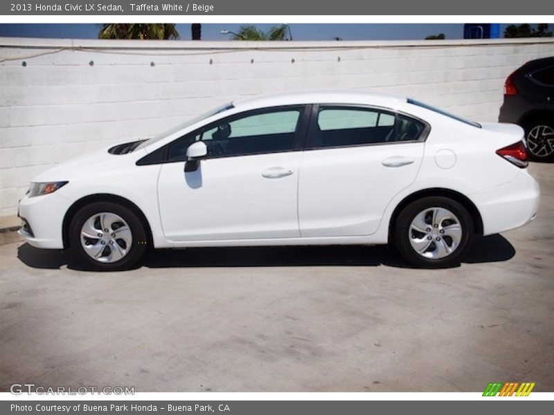 Taffeta White / Beige 2013 Honda Civic LX Sedan