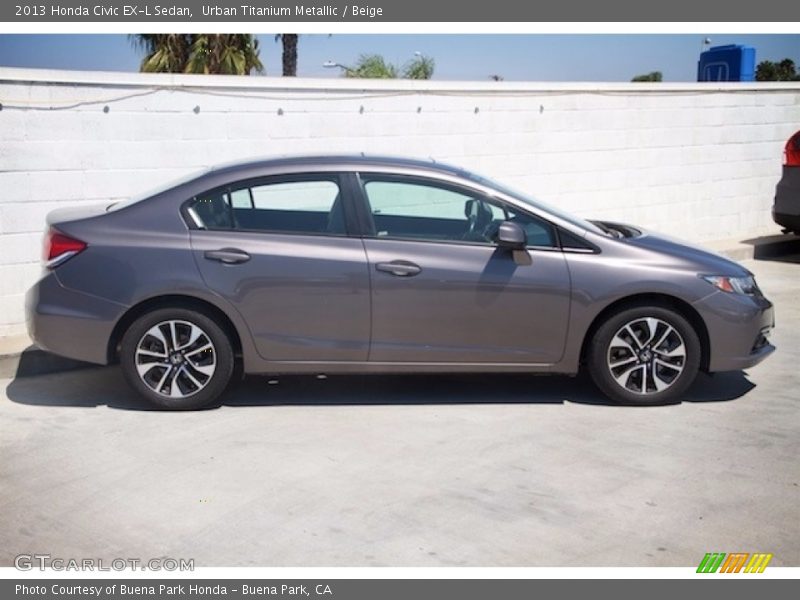 Urban Titanium Metallic / Beige 2013 Honda Civic EX-L Sedan