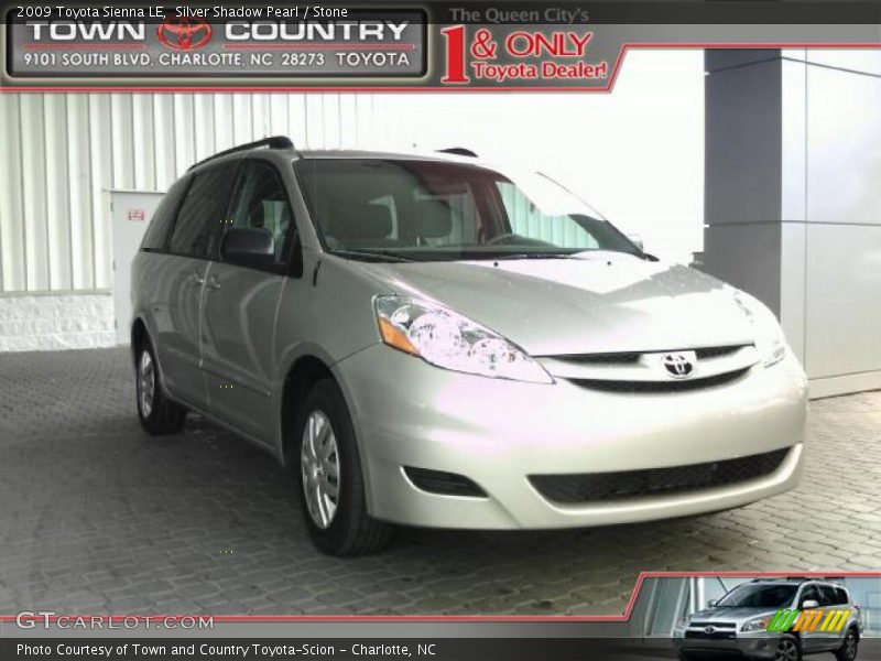 Silver Shadow Pearl / Stone 2009 Toyota Sienna LE