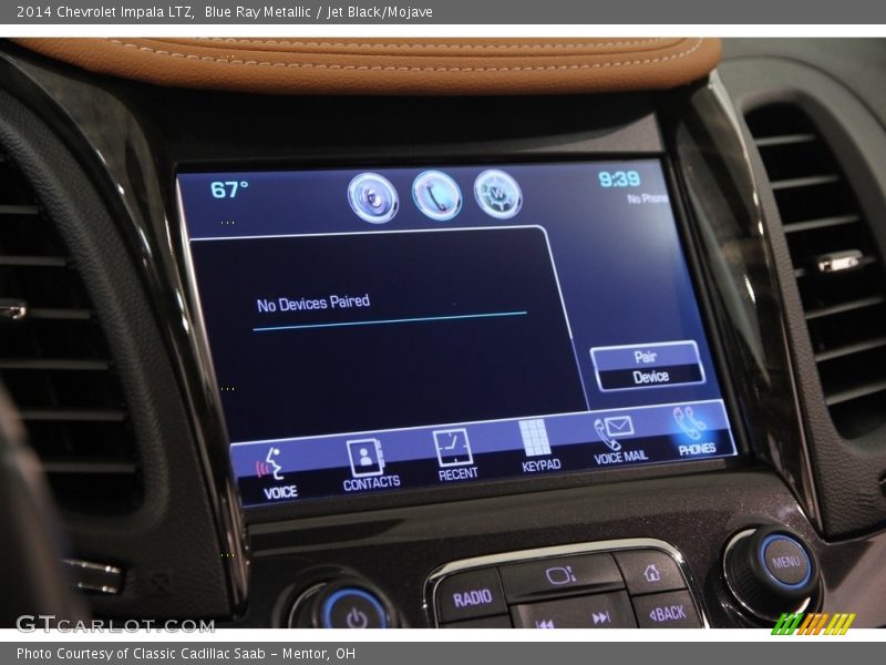 Blue Ray Metallic / Jet Black/Mojave 2014 Chevrolet Impala LTZ