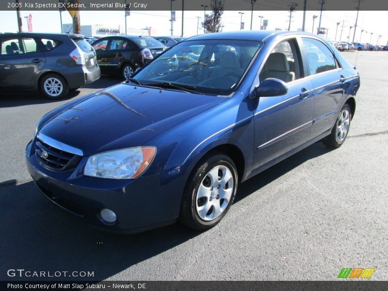 Imperial Blue / Gray 2005 Kia Spectra EX Sedan