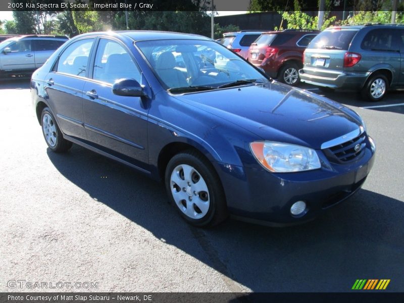 Imperial Blue / Gray 2005 Kia Spectra EX Sedan