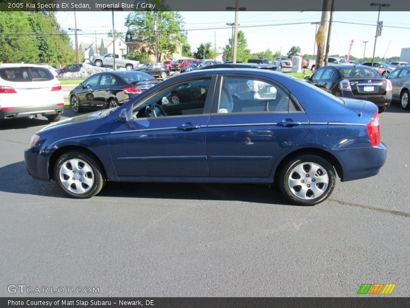 Imperial Blue / Gray 2005 Kia Spectra EX Sedan