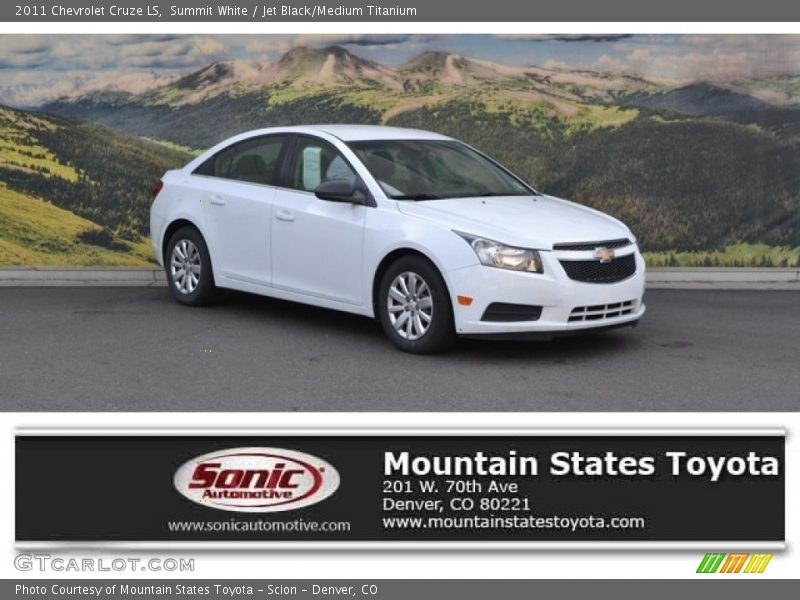 Summit White / Jet Black/Medium Titanium 2011 Chevrolet Cruze LS