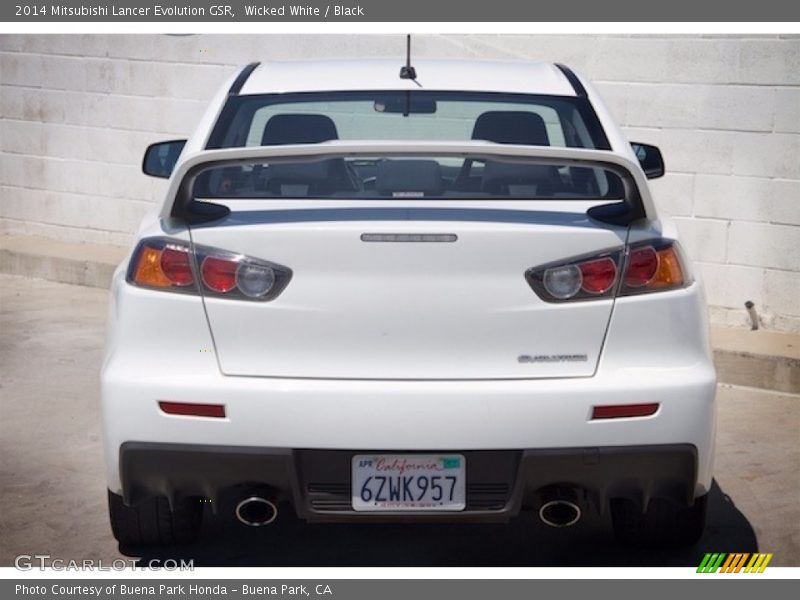 Wicked White / Black 2014 Mitsubishi Lancer Evolution GSR