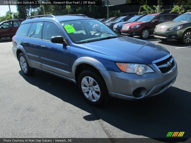 Newport Blue Pearl / Off Black 2008 Subaru Outback 2.5i Wagon