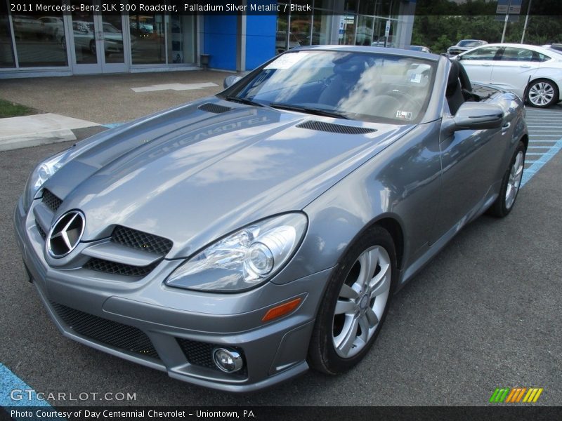 Palladium Silver Metallic / Black 2011 Mercedes-Benz SLK 300 Roadster
