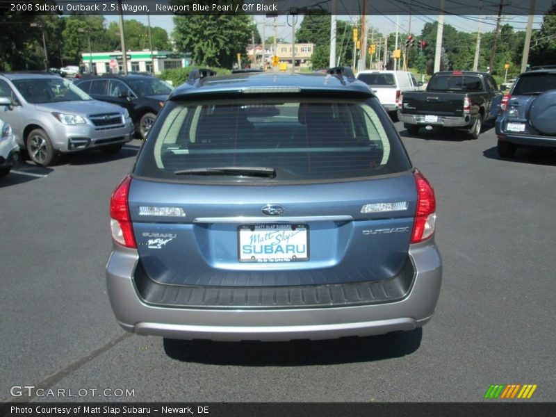 Newport Blue Pearl / Off Black 2008 Subaru Outback 2.5i Wagon