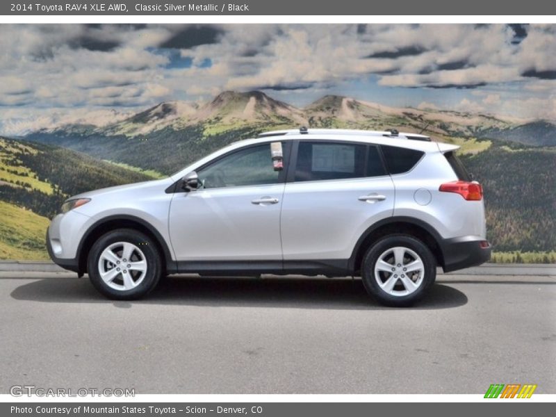Classic Silver Metallic / Black 2014 Toyota RAV4 XLE AWD