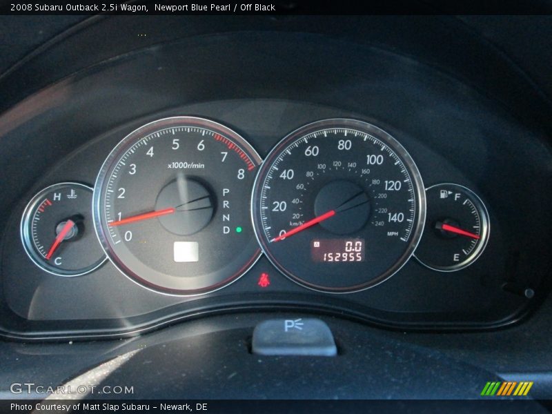 Newport Blue Pearl / Off Black 2008 Subaru Outback 2.5i Wagon