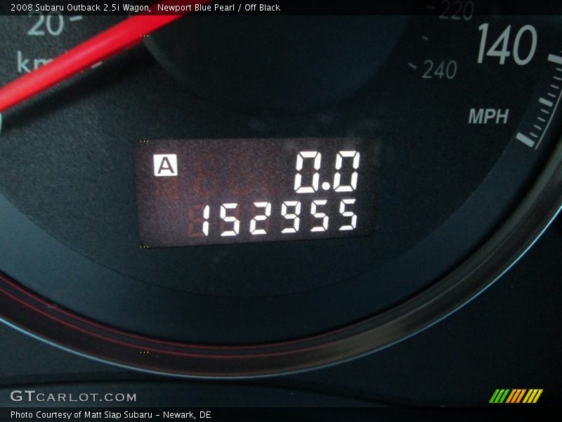 Newport Blue Pearl / Off Black 2008 Subaru Outback 2.5i Wagon
