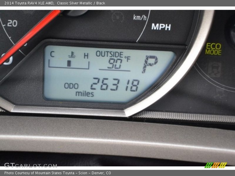 Classic Silver Metallic / Black 2014 Toyota RAV4 XLE AWD