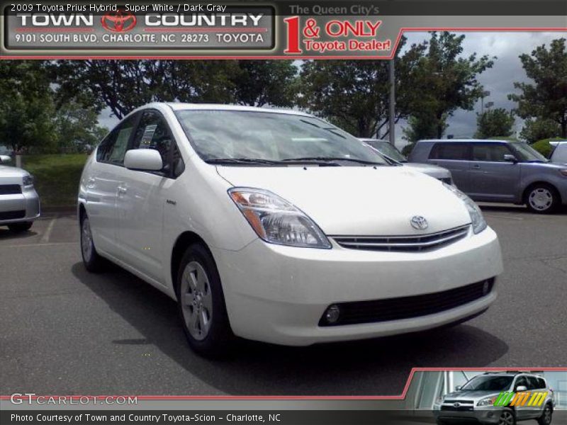 Super White / Dark Gray 2009 Toyota Prius Hybrid