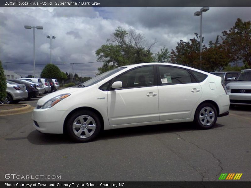 Super White / Dark Gray 2009 Toyota Prius Hybrid