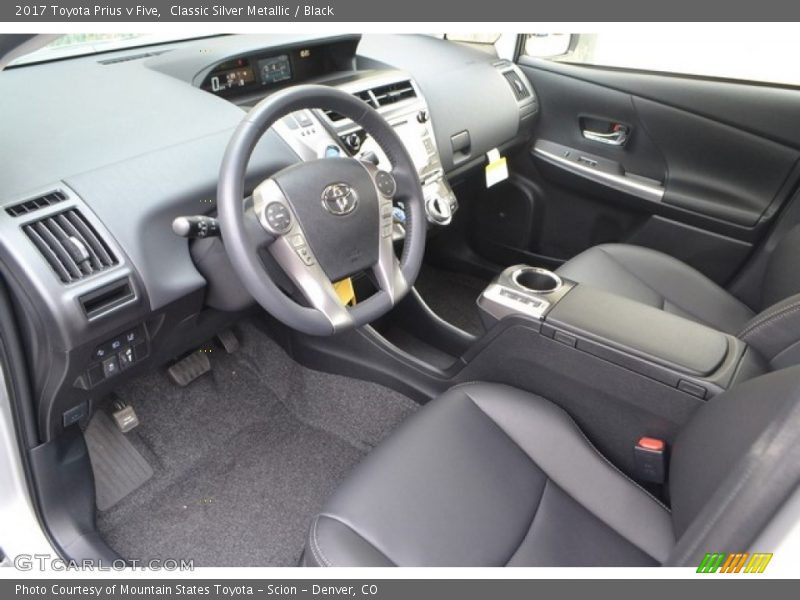  2017 Prius v Five Black Interior