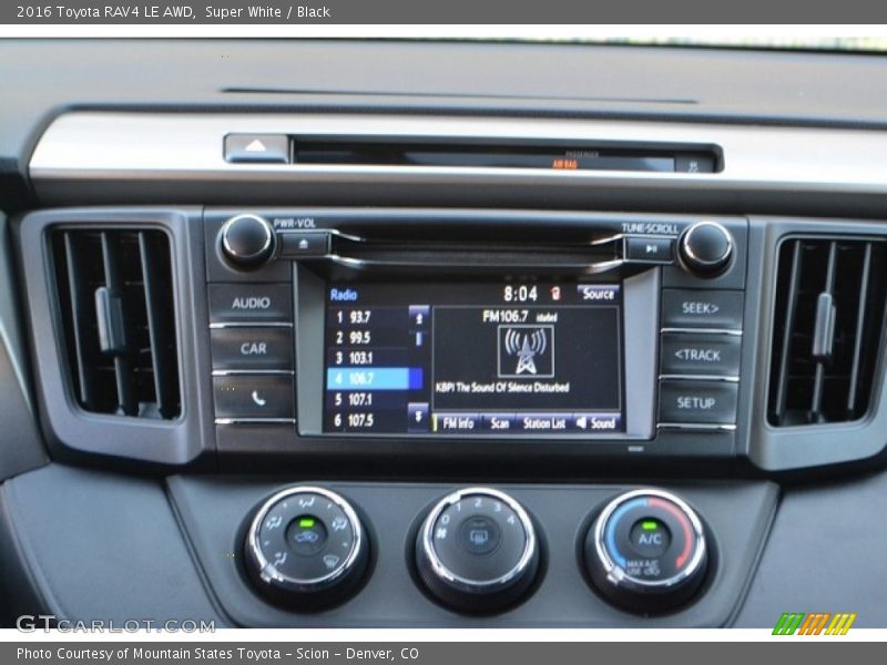 Super White / Black 2016 Toyota RAV4 LE AWD