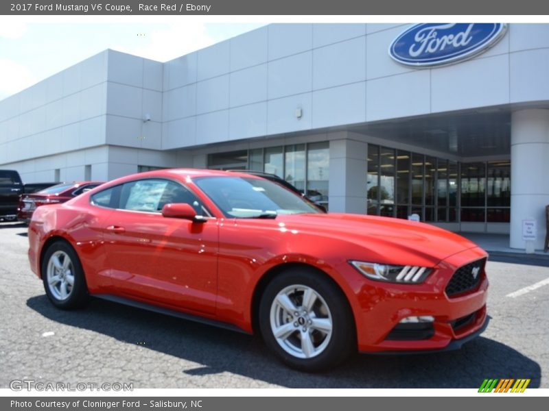 Race Red / Ebony 2017 Ford Mustang V6 Coupe