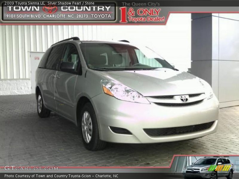 Silver Shadow Pearl / Stone 2009 Toyota Sienna LE