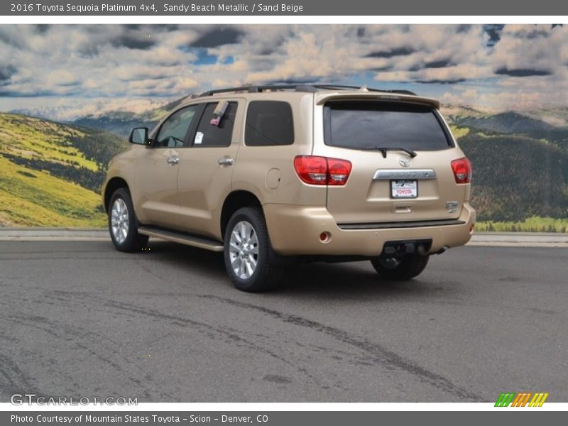 Sandy Beach Metallic / Sand Beige 2016 Toyota Sequoia Platinum 4x4