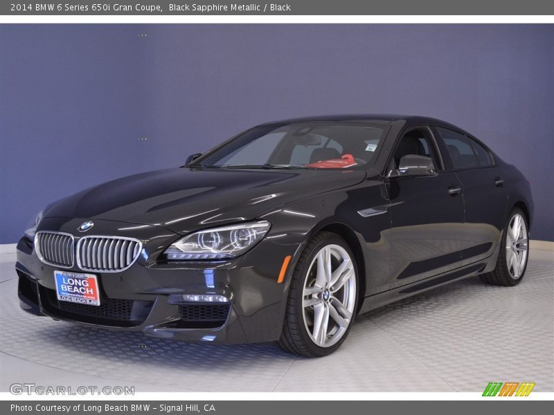 Black Sapphire Metallic / Black 2014 BMW 6 Series 650i Gran Coupe