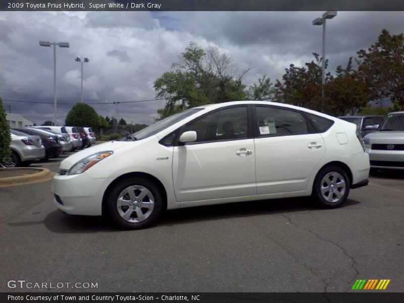Super White / Dark Gray 2009 Toyota Prius Hybrid