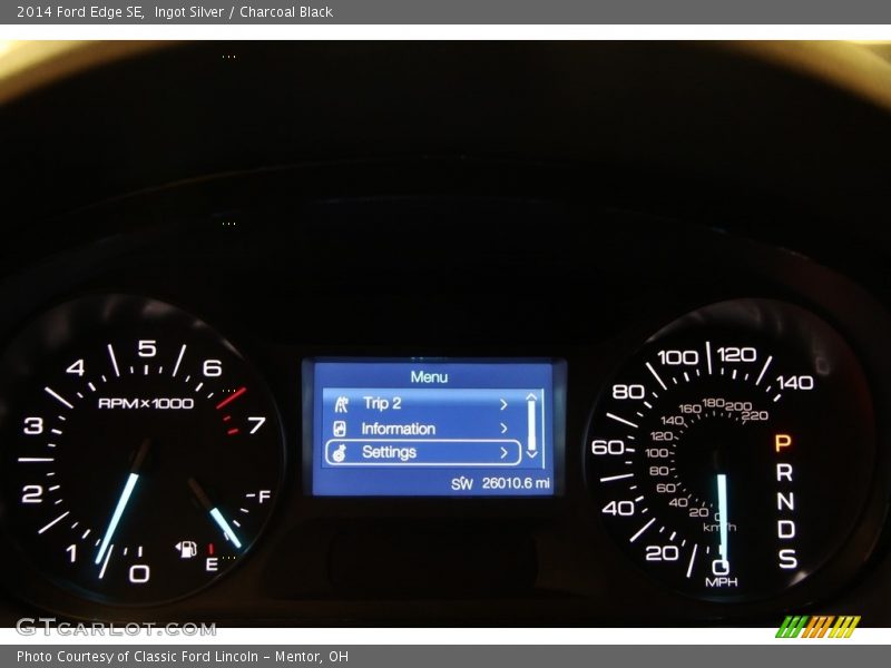 Ingot Silver / Charcoal Black 2014 Ford Edge SE