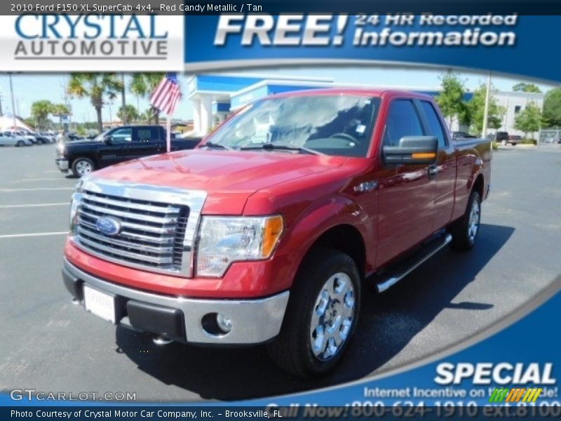Red Candy Metallic / Tan 2010 Ford F150 XL SuperCab 4x4