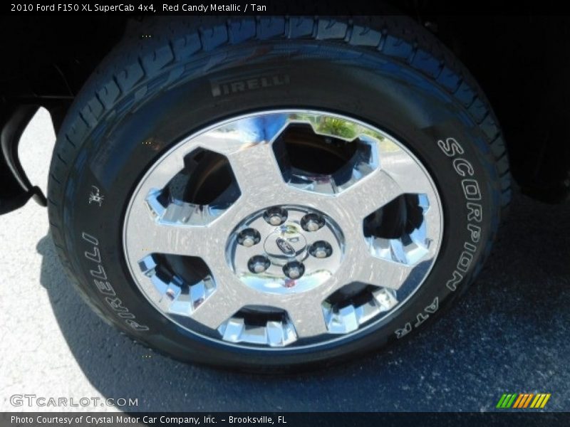 Red Candy Metallic / Tan 2010 Ford F150 XL SuperCab 4x4