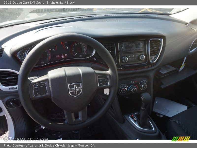 Bright White / Black 2016 Dodge Dart SXT Sport