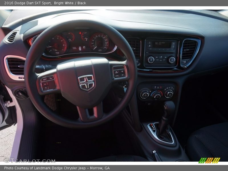 Bright White / Black 2016 Dodge Dart SXT Sport